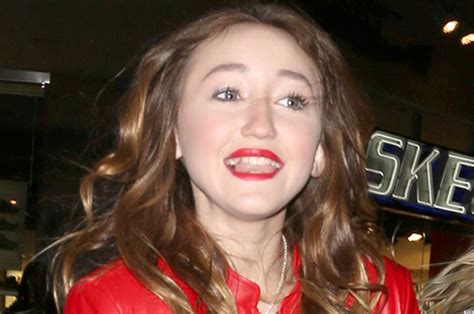 noah cyrus miley s little sister celebrates 13th birthday in mini dress red lipstick photos