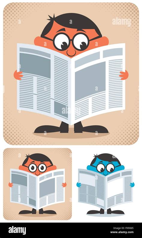 Man Tabloid Reader Stock Vector Images Alamy