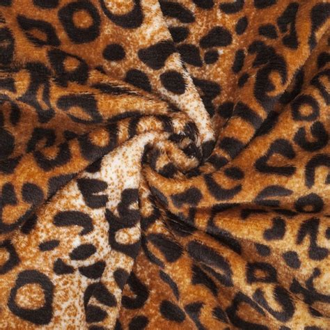 Leopard Print Fabric Animal Design Faux Fur Material Neotrims Uk