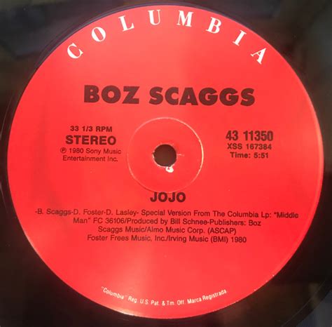 Boz Scaggs Jojo Vinyl Discogs
