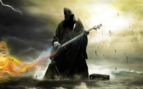 Grim Reaper Reaper Dark Fantasy Music Other Digital Art Guitars