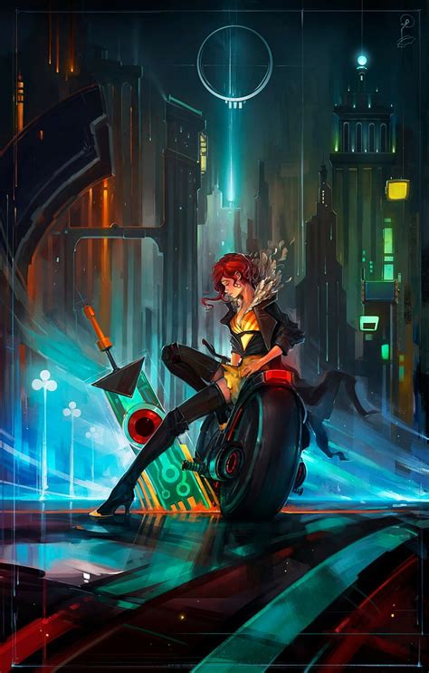 Transistor Video Games Supergiant Games Artwork Redhead Red Hd