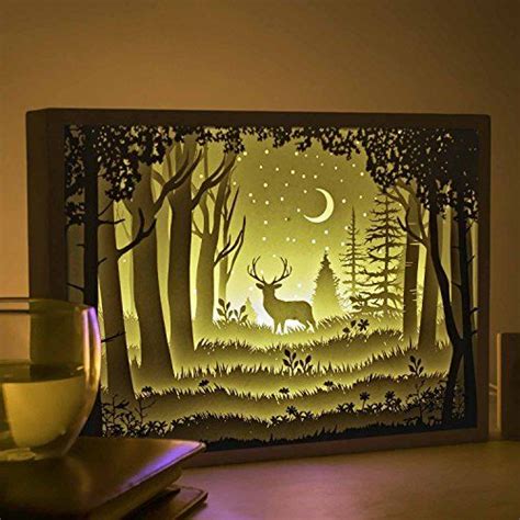Papercut Light Boxes, Night Light Lamp of Creative Light Paintings