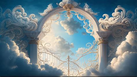 Heavens Gate Schöner Hintergrund Abstammung Heilig Richtlinien