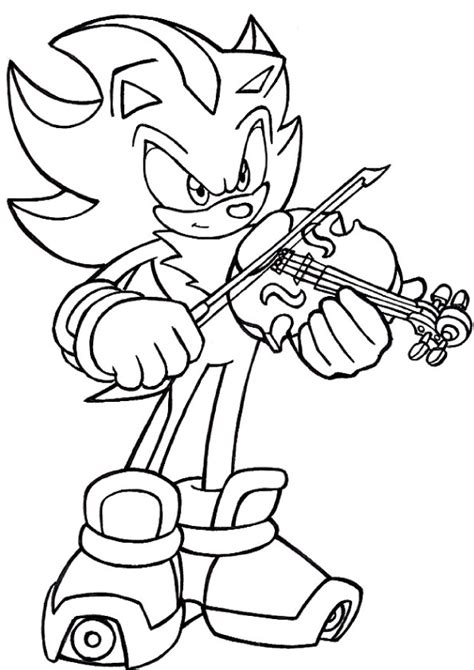 See more ideas about sonic, sonic art, sonic fan art. Sonic Playing Violin Coloring Page - Free Printable ...