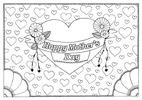 Mother S Day 5 Mothers Day Adult Coloring Pages