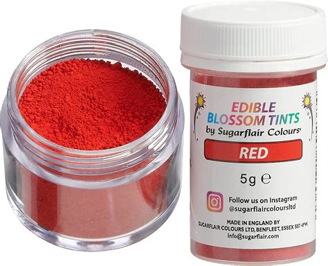 Sugarflair Red Food Colouring Powder Dust Use On Cake Surfaces