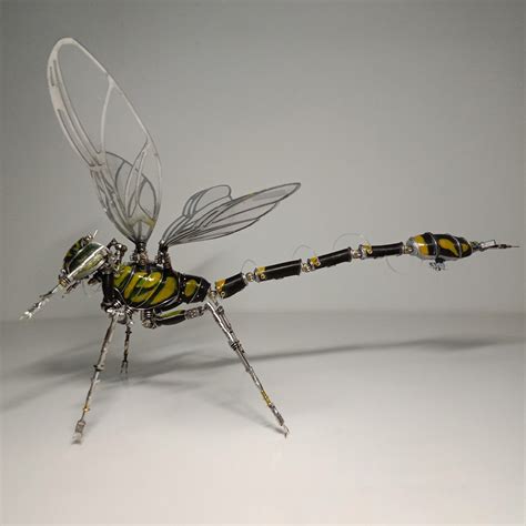 Metal Dragonfly King Assembly Model Kits 3d Handmade Bug Insect Sculpt