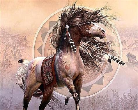 Horse Warrior Native American Horses Native American Art Horses