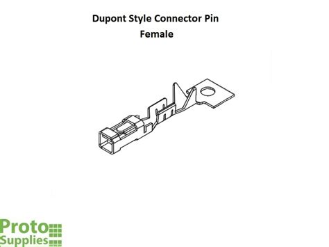 Dupont 2 54mm Connector Female Pins 100 Pack ProtoSupplies