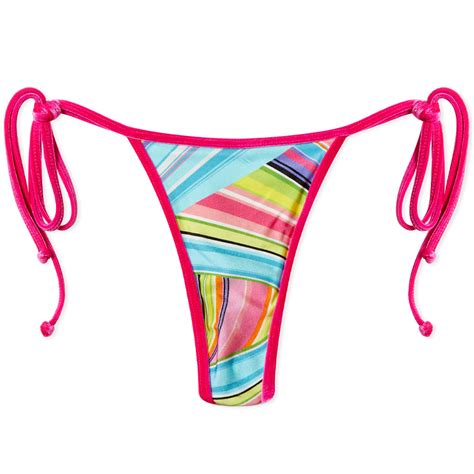 Frankies Bikinis Hazel Shine Bikini Bottom Rainbow Swirl END KR