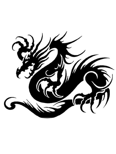 Printable Dragon Stencil