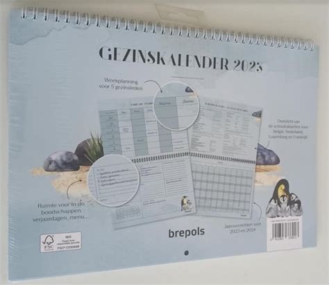 Brepols Gezinskalender Weekoverzicht Nl 2023 Familie Kalender