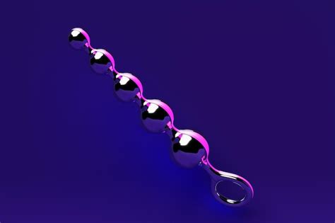 premium photo adult toys purple butt anal plug 3d illustration