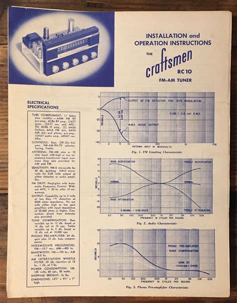 Tuner Service Manual Original Vintage Audio Store Vintage Service