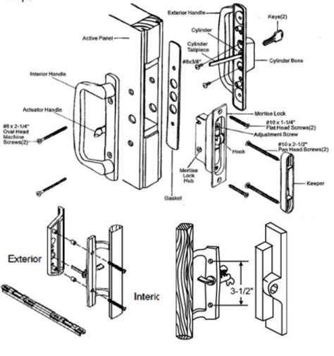 Sliding Glass Door Handle Replacement Parts Evaluate Hardware