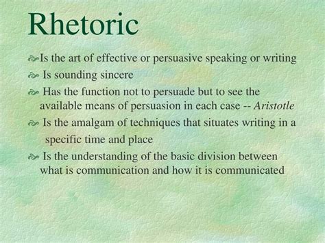Ppt Four Elements Of Rhetoric Powerpoint Presentation Free Download