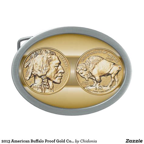 2013 American Buffalo Proof Gold Coin ~ Usa Belt Buckle