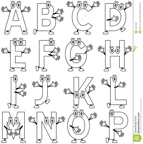 Alphabet Outline Coloring Pages