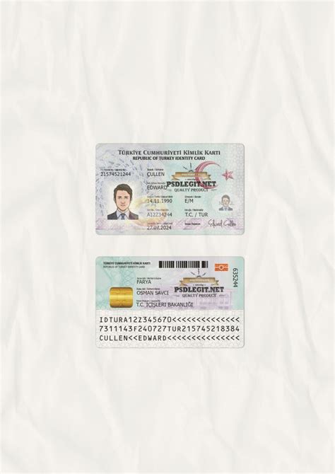 Turkey ID Card PSD Template PSDLEGIT