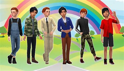 Mmcc And Lookbooks Child Lookbook Masculine Sims 4 Children Boy