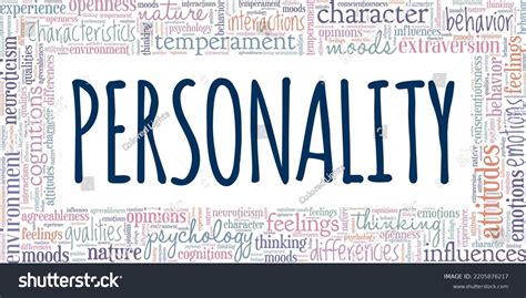 Personality Word Cloud Conceptual Design Isolated Stock Vector Royalty