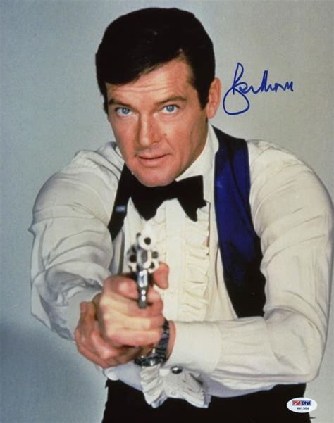 Roger Moore James Bond 007 Signed Authentic 11x14 Photo Autographed Psa