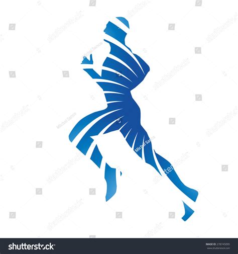 Abstract Blue Vector Runner Stock Vector Royalty Free 278745095
