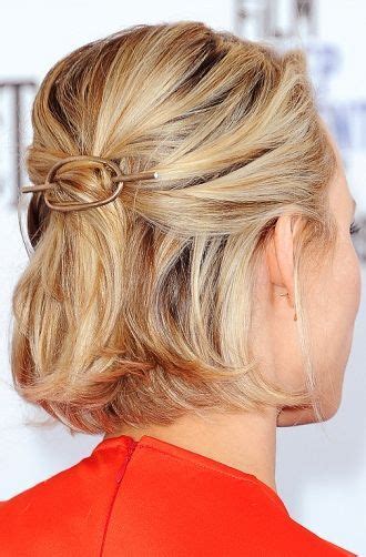Pinned Back Waves Easy Updos For Short Hair To Do Yourself