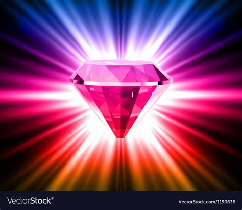 Colorful Diamond On Bright Background Royalty Free Vector