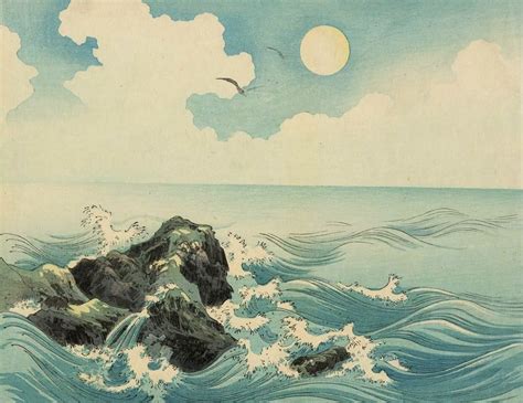 Net Mole Early Twentieth Century Japanese Woodblock Prints Vintage