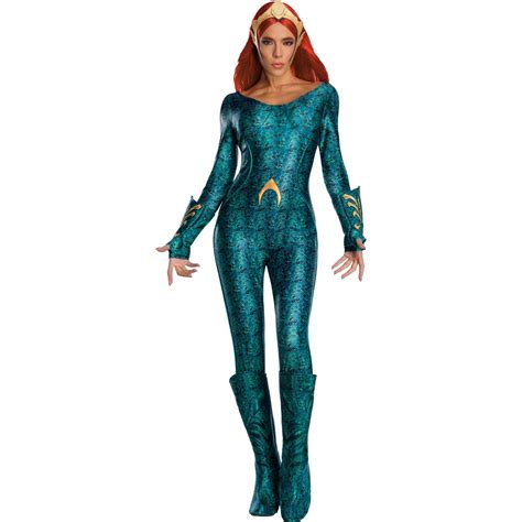 Aquaman Costume For Adult Amber Heard Queen Mera Bodysuit Justice