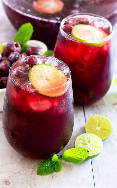 Chill the juices until ready to serve. Cherry Limeade Punch filled with tart cherry juice, sweet ...