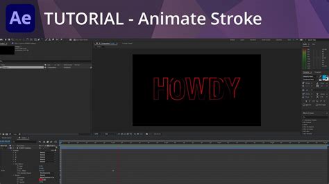 After Effects Tutorial Animate Stroke Youtube