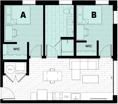 Off Campus Student Housing Floor Plans Near Ua