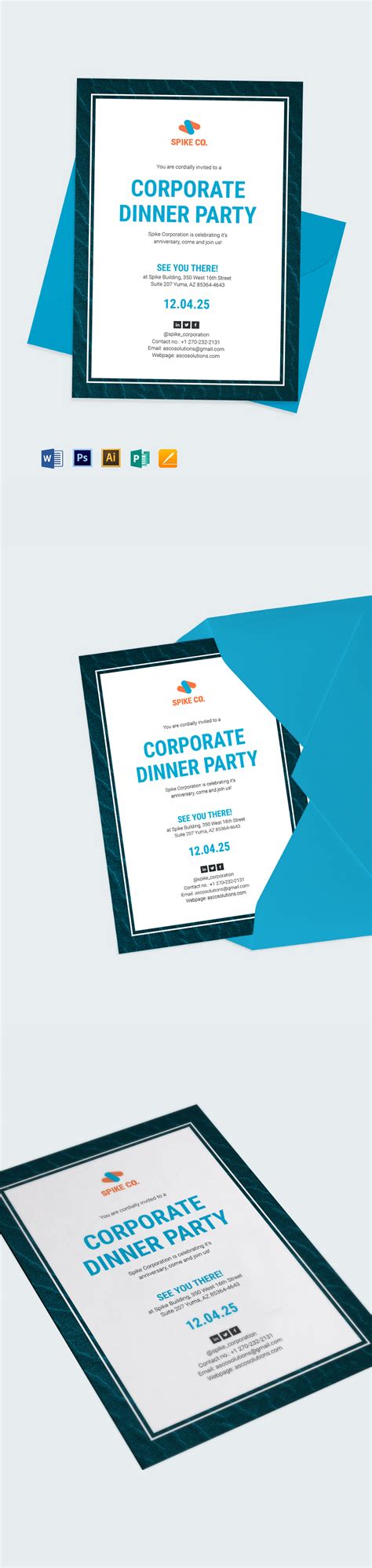 Corporate Event Invitation Template Illustrator Word Outlook Apple