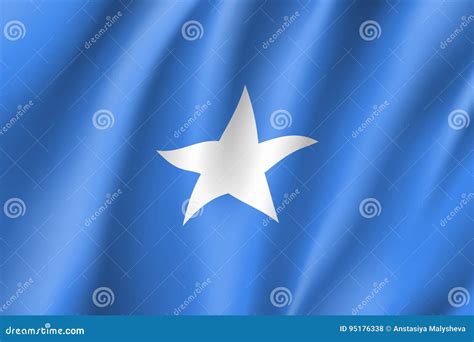 Flag Federal Republic Of Somalia Stock Vector Illustration Of