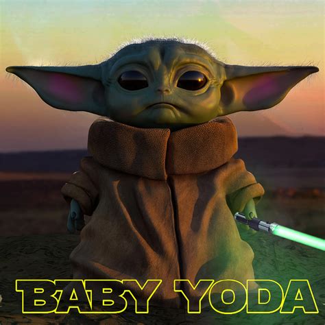 I Gave This Baby Yoda A Lightsaber Happy Monday Fanart Rstarwars
