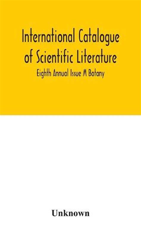 International Catalogue Of Scientific Literature Eighth Annual Issue M