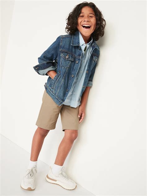Twill Straight Uniform Shorts For Boys At Knee Old Navy