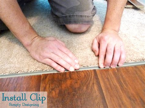 To transition smoothly and attractively between a new laminate floor and carpet, install a carpet end cap between the two materials. Installing Laminate Flooring : Finishing Trim and Choosing ...