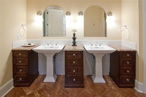 Both you and your partner, spouse or kids will have as vanity sinks typically come with an attached cabinet or base, you need to measure the size of your bathroom and find out how much space you. How to Decide on One or Two Sinks for your Master Bathroom