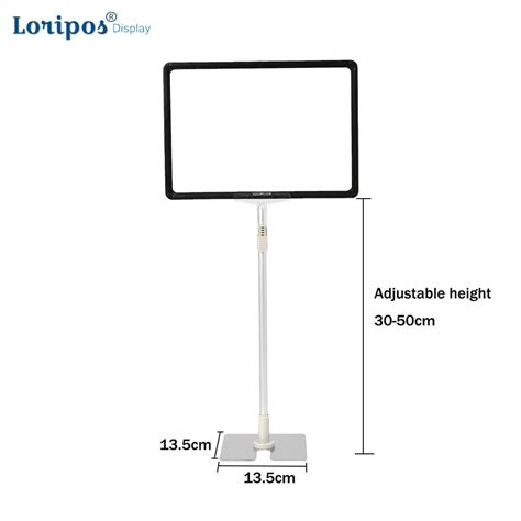 Fashion Stainless Steel Pop Advertising Poster Display Stand Rack A4