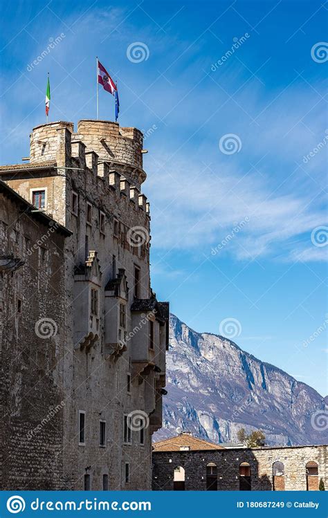 Medieval Castle In Trento Italy Castello Del Buonconsiglio Stock