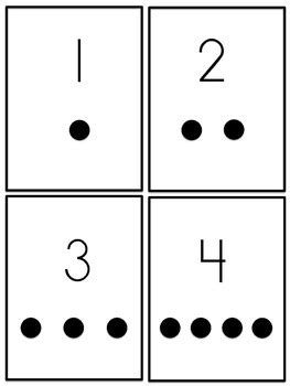 I created these free dot to dot sheets with kindergarten kids in mind. Number Flashcards 1-20 w/counting dots by Moe and Bella | TpT