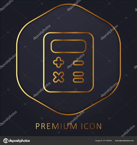Balance Sheet Golden Line Premium Logo Icon Stock Vector Image by