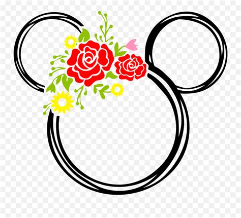 Mickey Mouse Floral Vinyl Decal U2013 J And Design Studio - Floral