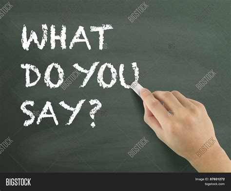 What Do You Say Words Image And Photo Free Trial Bigstock