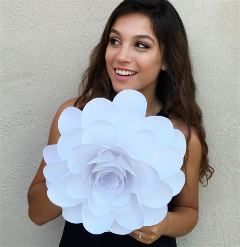 Diy Kit Of Large Paper Flower Pre Cut Craft Kit For Adults Etsy