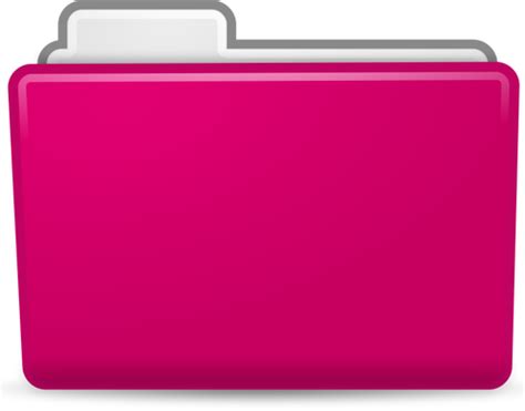 Pink Folder Icon Public Domain Vectors